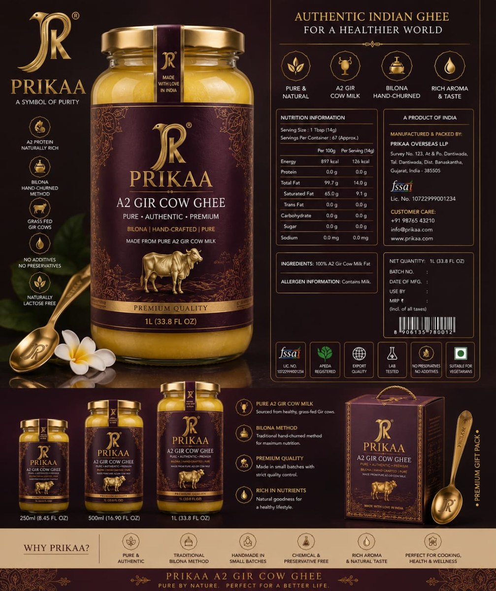 PRIKAA ghee catalogue
